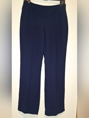 Cabi "Midnight in Paris" navy straight-leg trousers. Sz 4